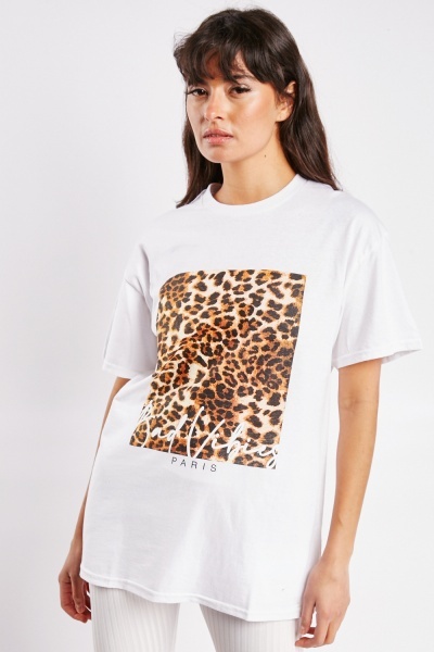 Square Leopard Box T-Shirt