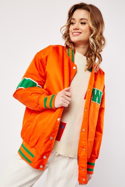 Image of Patch Applique Bomber Jacket