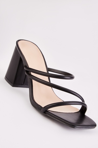 Image of Block Heel Strappy Mules