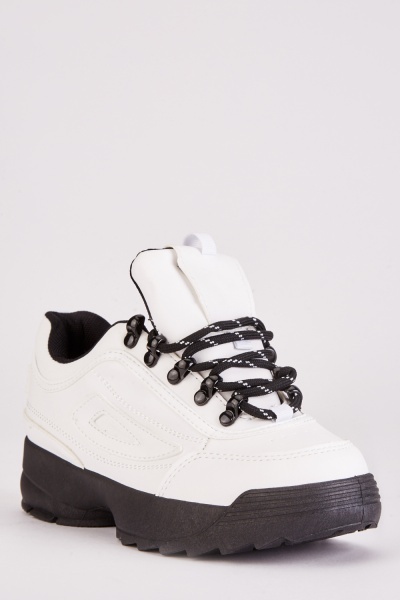 Image of Lace Up Chunky Platform Trainers