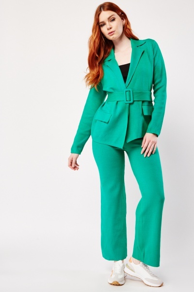 Image of 2 Piece Knit Cardigan And Trousers Set