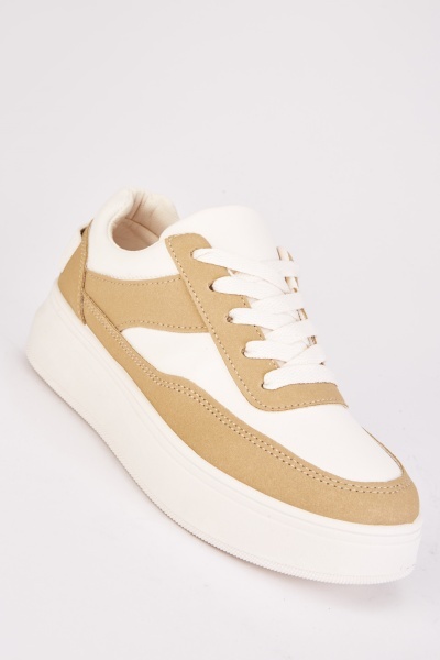 Image of Lace Up Low Top Platform Sneakers