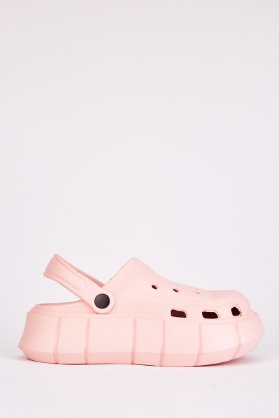 Image of Chunky Platform Cut Out Clog Sandals