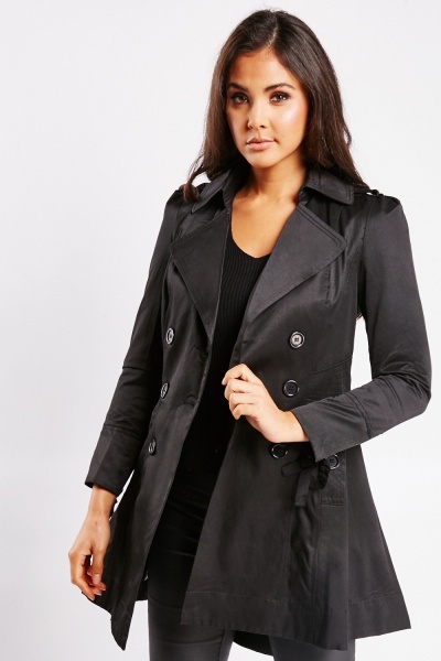 Image of Lace Up Swing Trench Coat