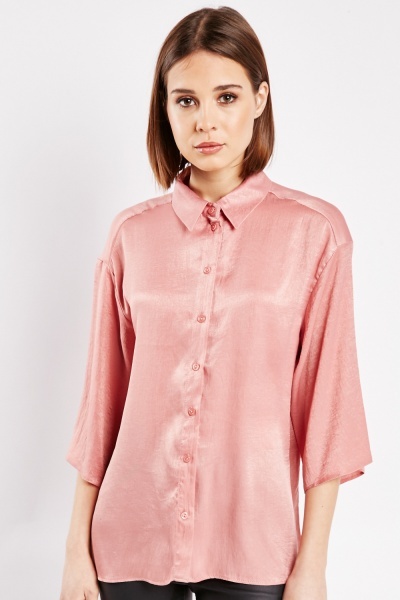 Image of Silky Oversized Blouse