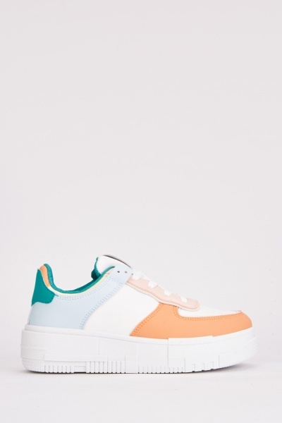 Image of Lace Up High Platform Trainers