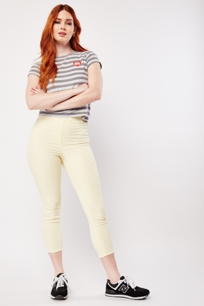Partly Cotton Cropped Skinny Jeggings