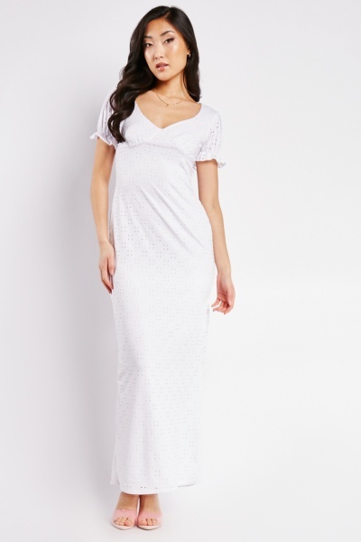 Anglaise Broderie Maxi Dress