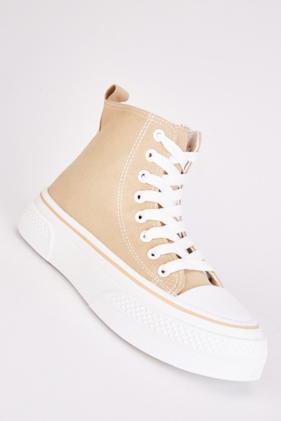 Image of Platform High Top Canvas Sneakers