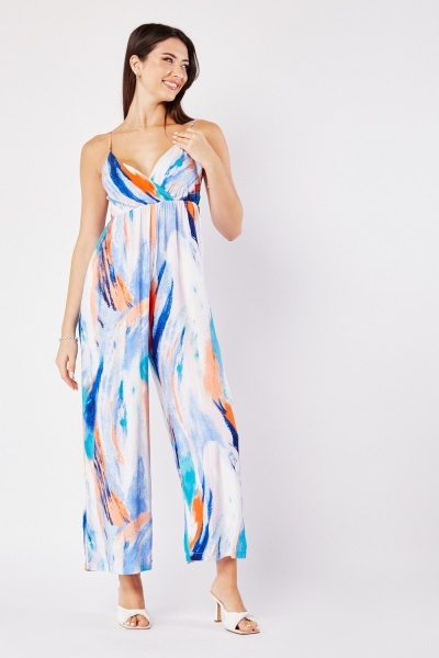 Image of Abstract Art Print Jumpsuit