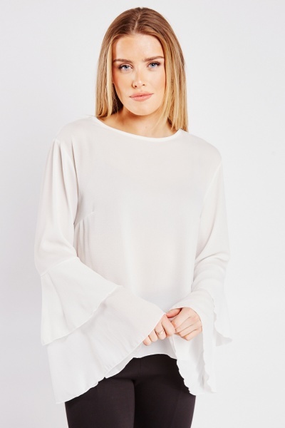 Flared Bell Sleeve Blouse