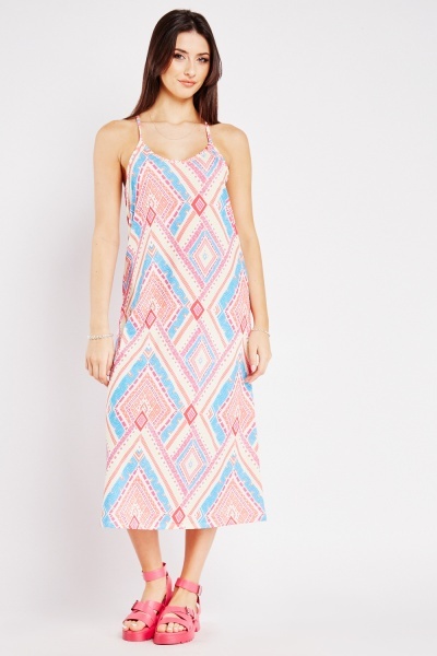 Image of Abstract Print Slip Dress