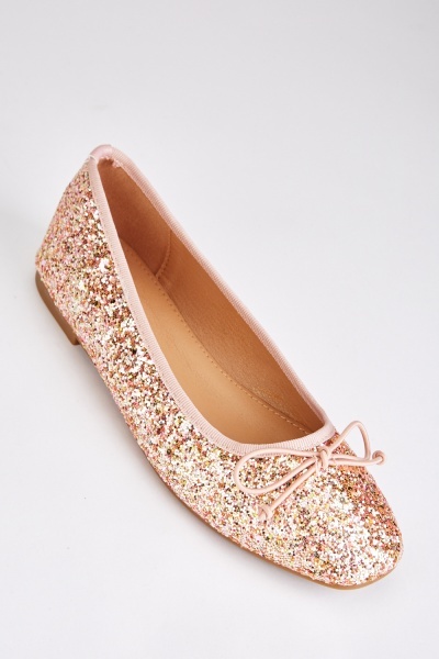 Image of Glittery Flat Ballet Pumps