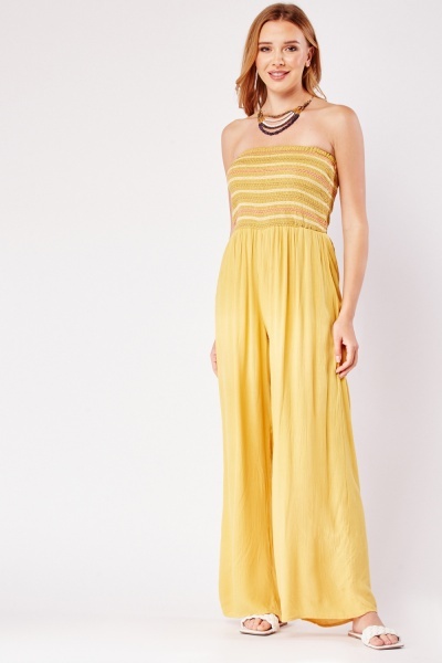 Image of Rik Rak Shirred Bandeau Jumpsuit