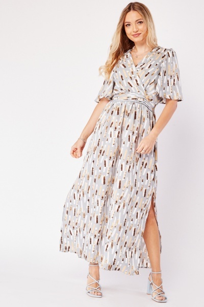 Image of Abstract Art Print Maxi Dress