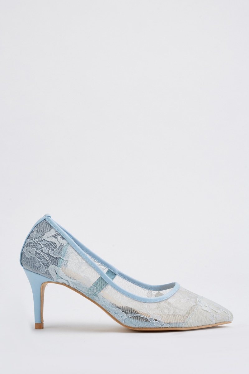 lace mesh heels
