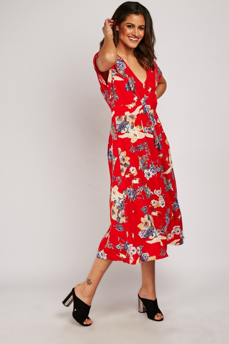 oriental midi dress