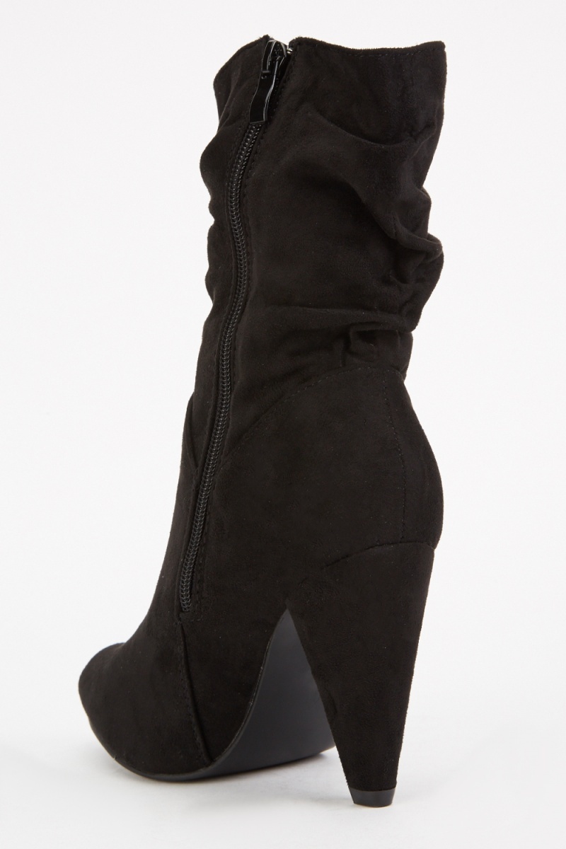Ruched Calf Length Boots - Just $6