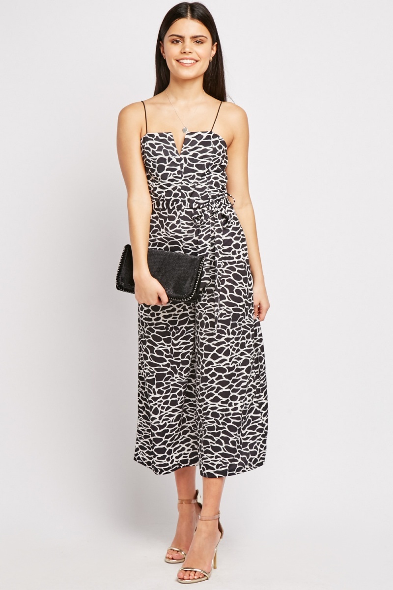 giraffe print jumpsuit