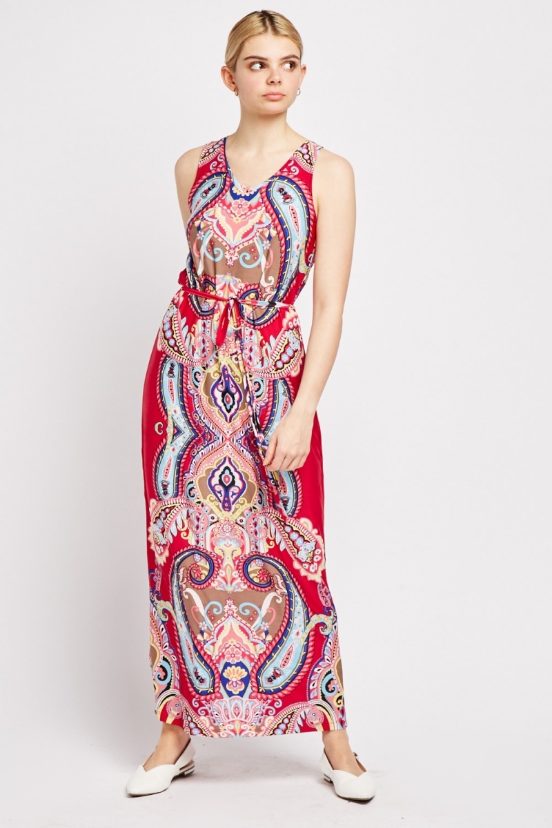 maxi dress paisley print