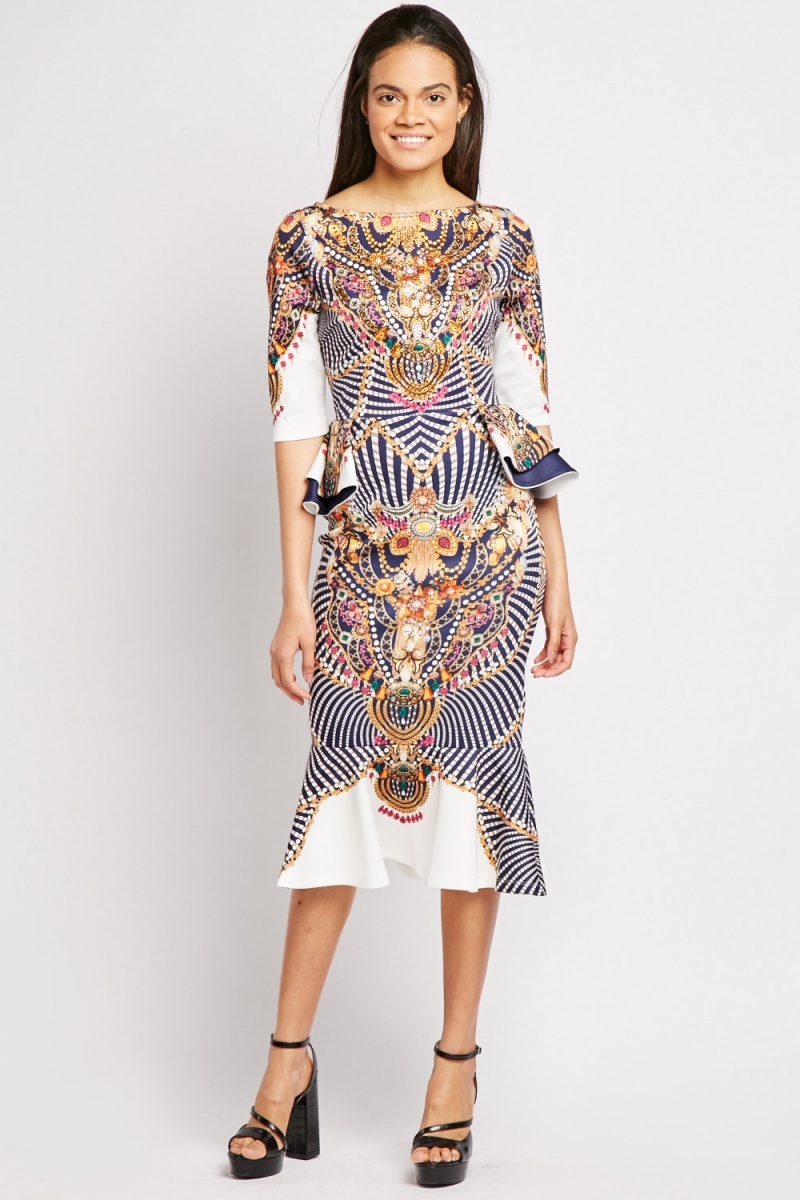 peplum dress ethnic