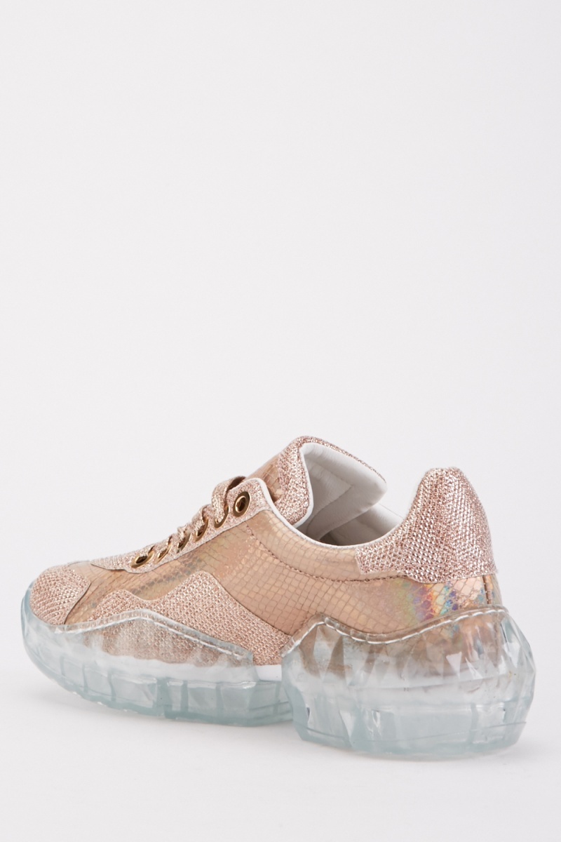 Jelly Sole Holographic Trainers - Black 