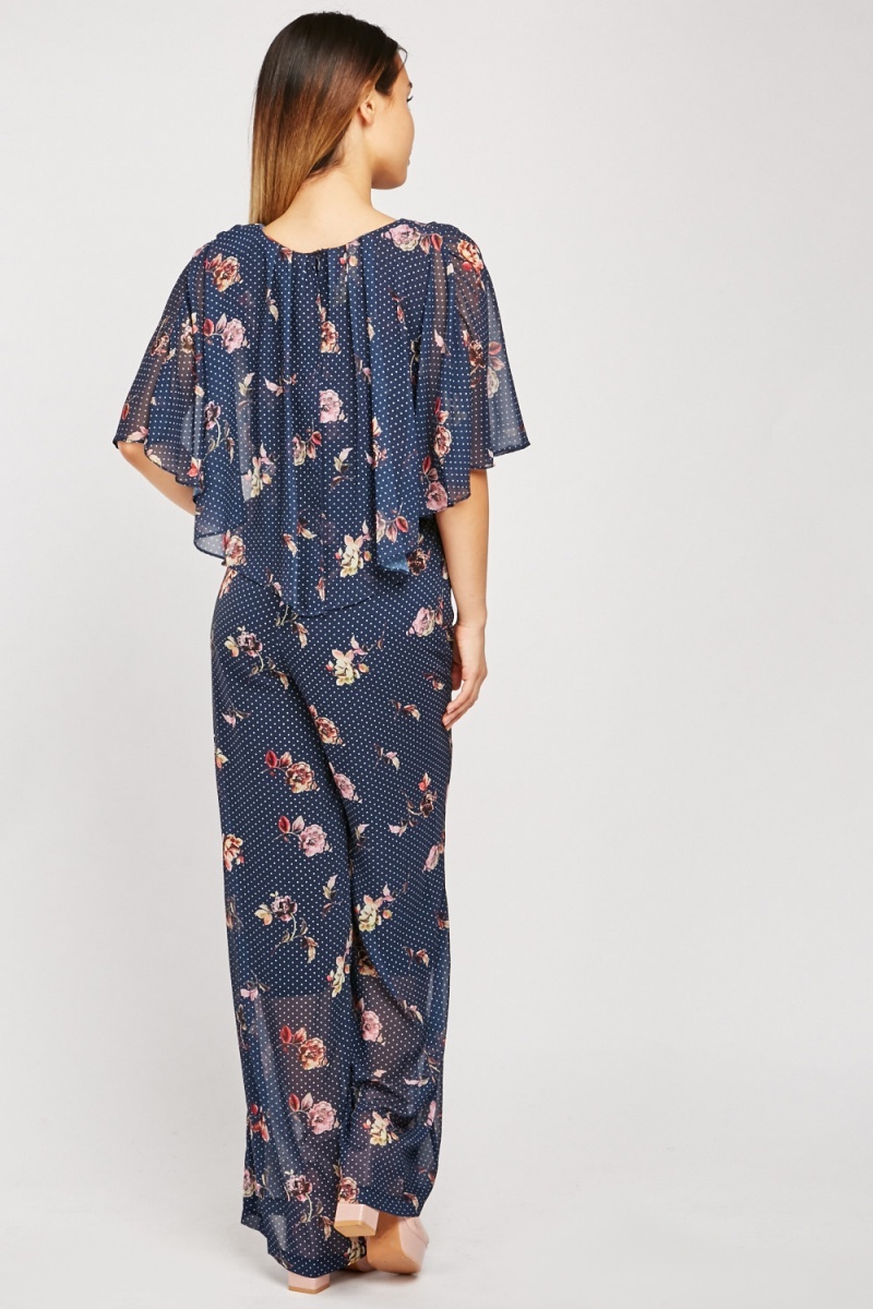 floral sheer jumpsuit