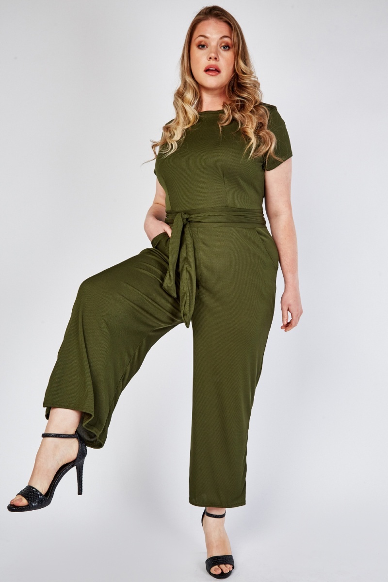 short sleeve ribbed jumpsuit