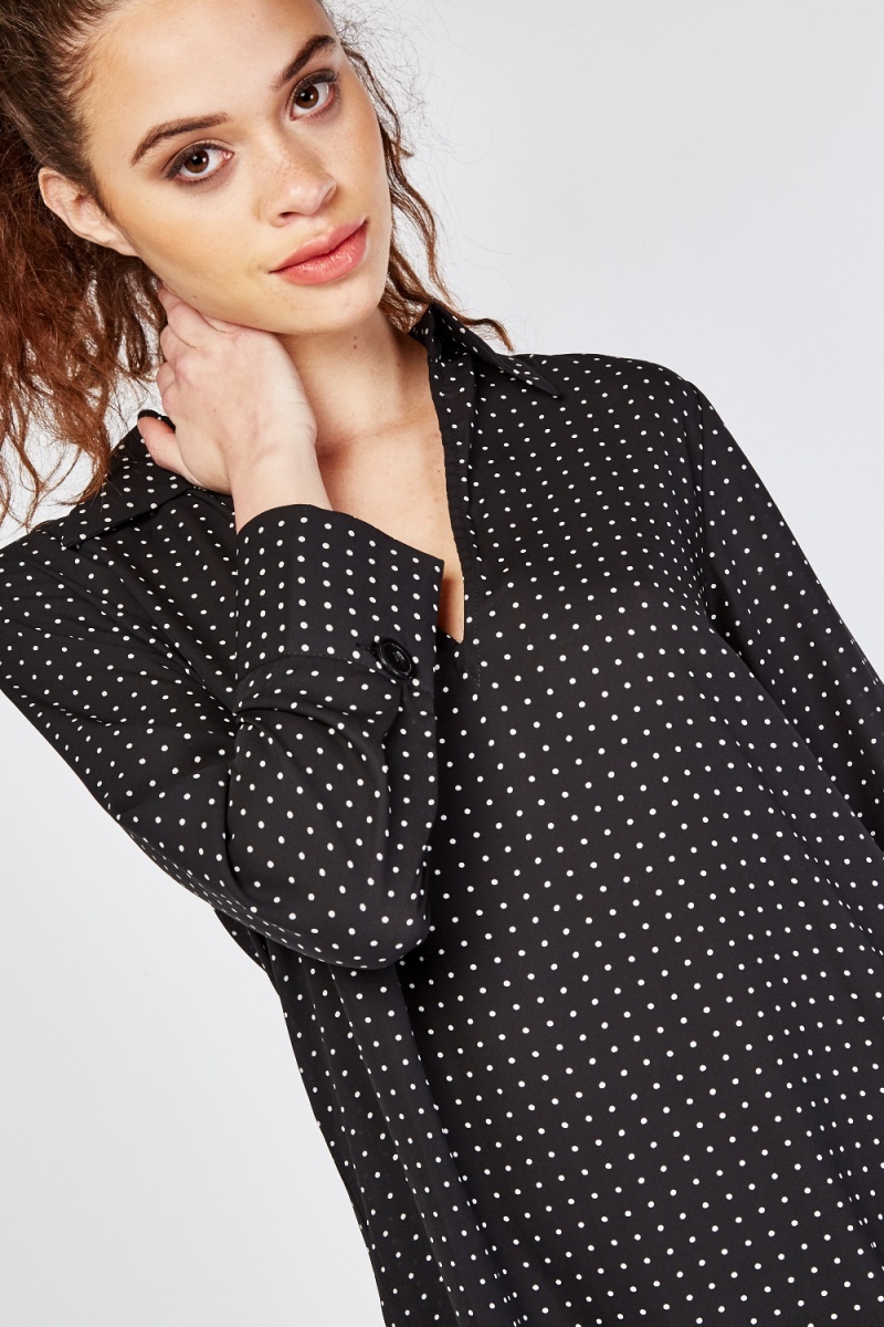 polka dot tunic dress