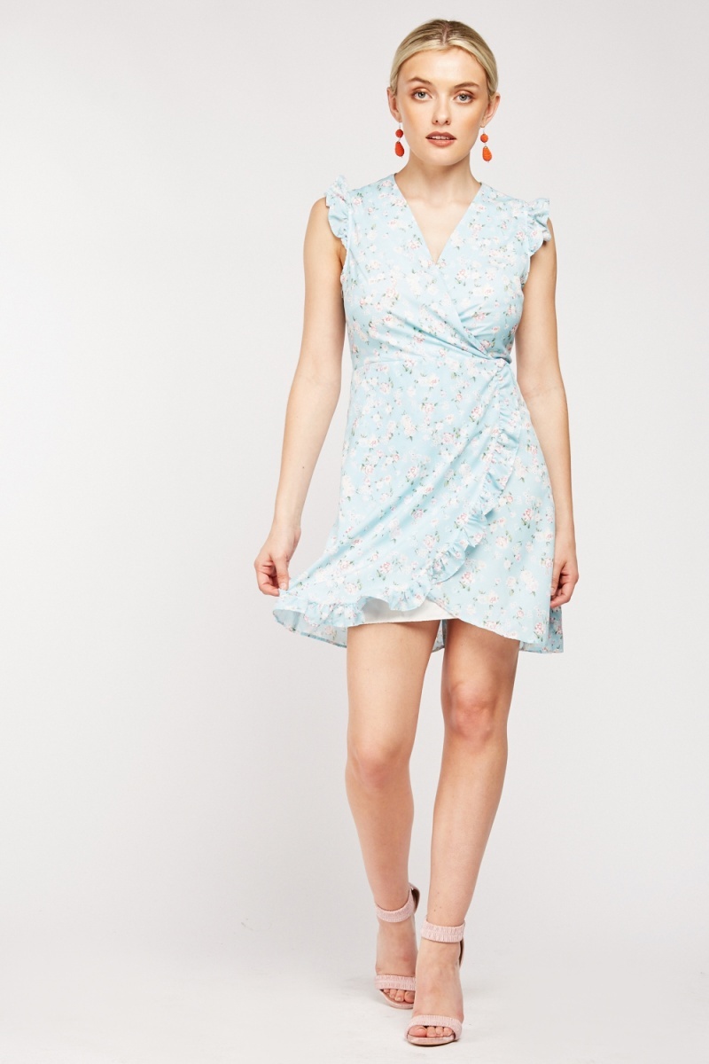 rose print tea dress