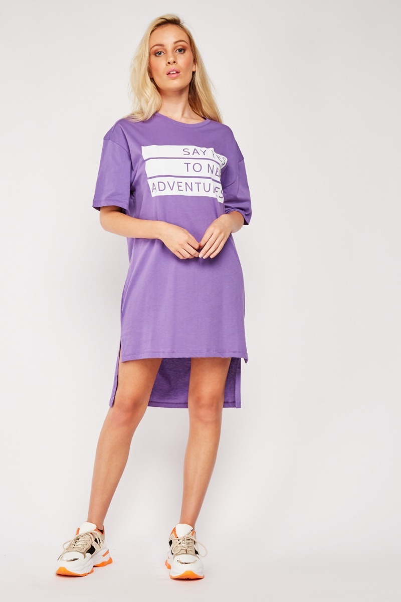 dip hem t shirt dress