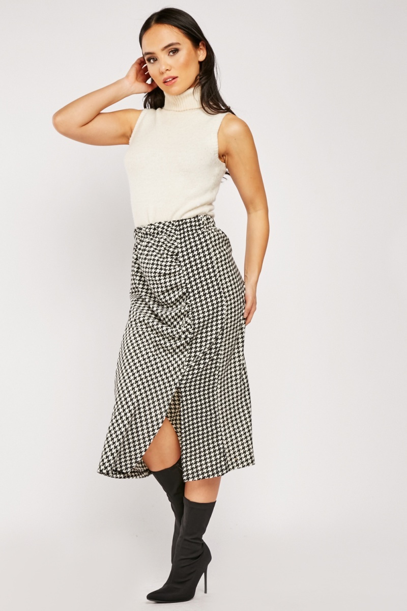 draped front skirt