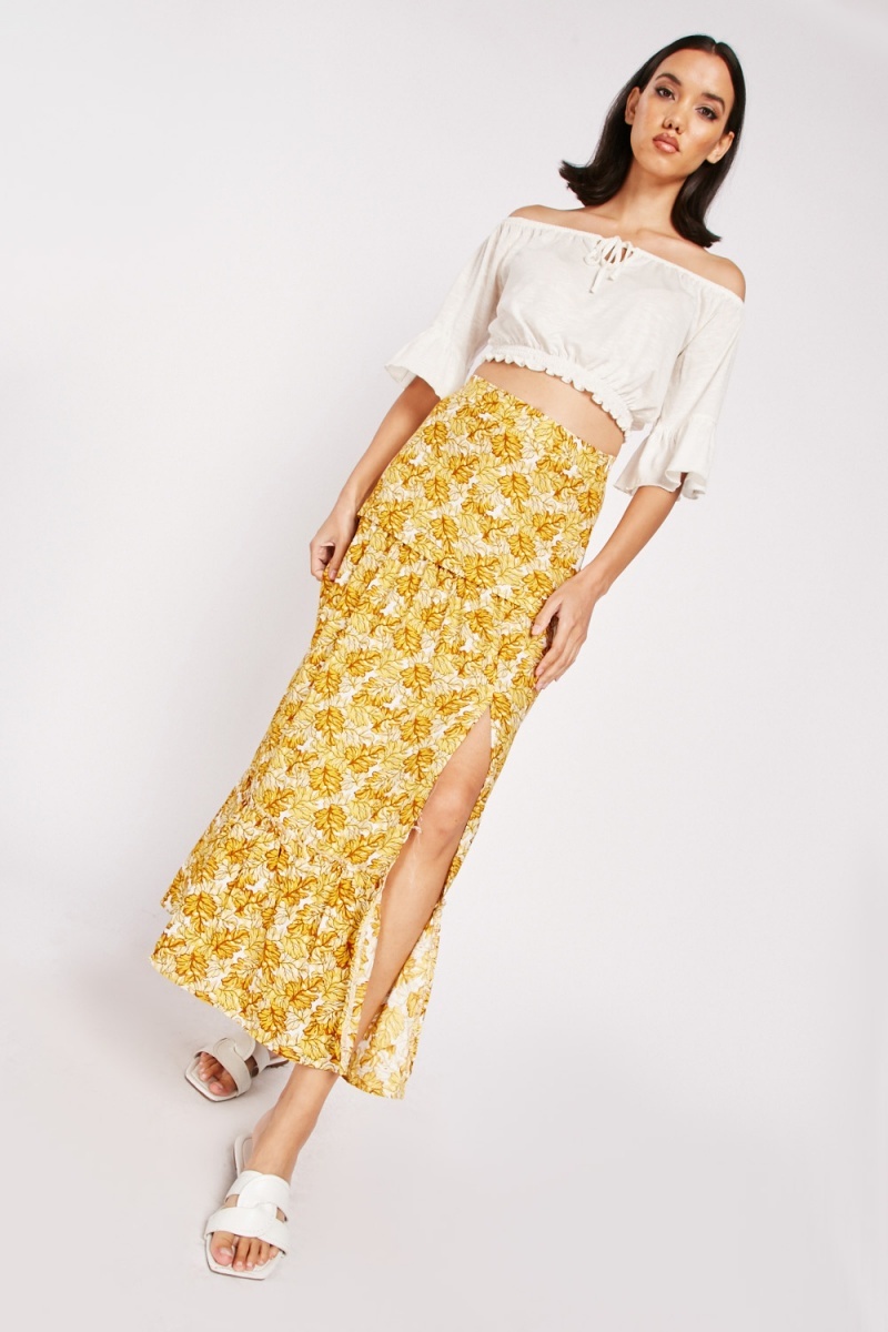 Leaf maxi clearance skirt