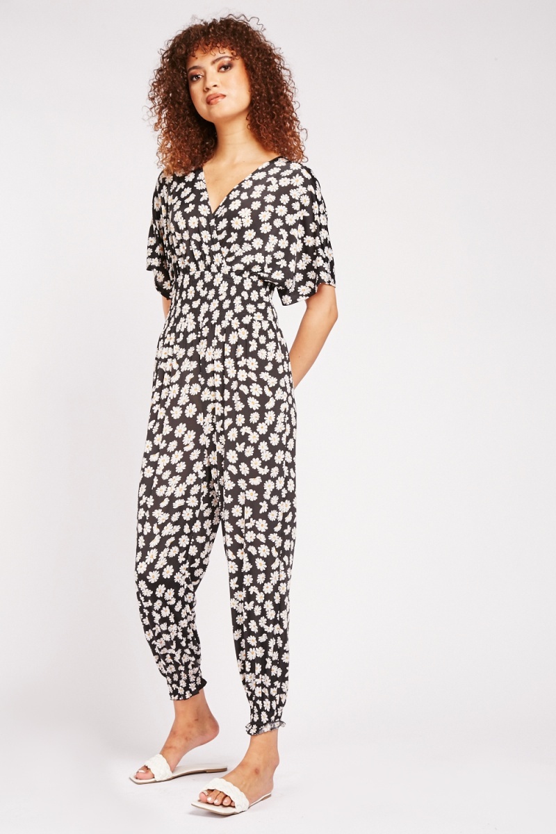 daisy print jumpsuit