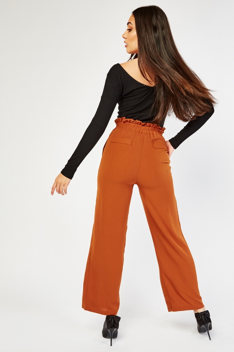 Buy Womens Rust Orange Highrise Trousers for Women Orange Online at  Bewakoof