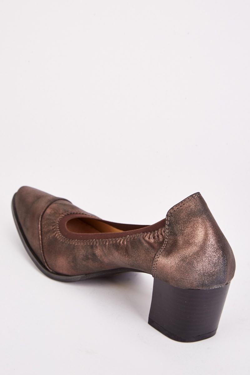 Ralph Lauren Shoe Size 40 Brown Croc embossed Open Heel Woven Block heel  Pumps — Labels Resale Boutique