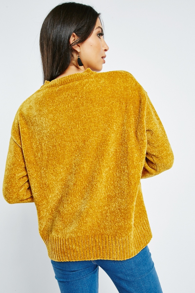 mustard chenille jumper