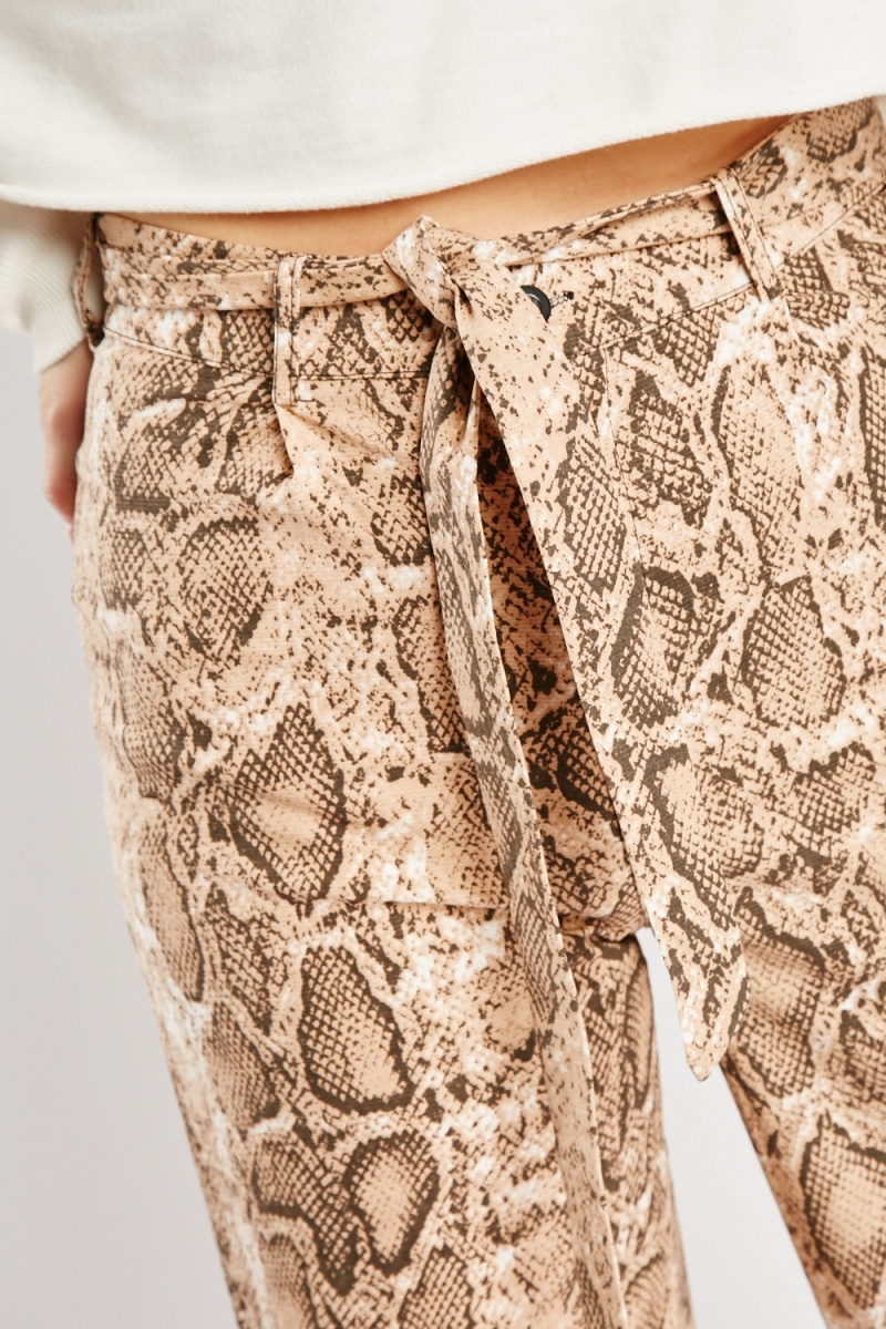 ELINA TRILLE trousers with snake print - Seasand mix – NÜ Denmark - INT.