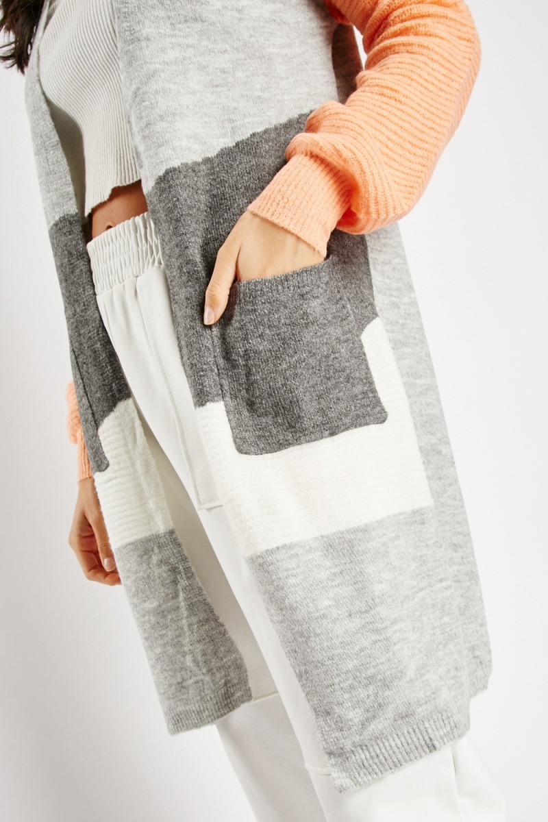 Topshop stripe clearance colorblock cardigan