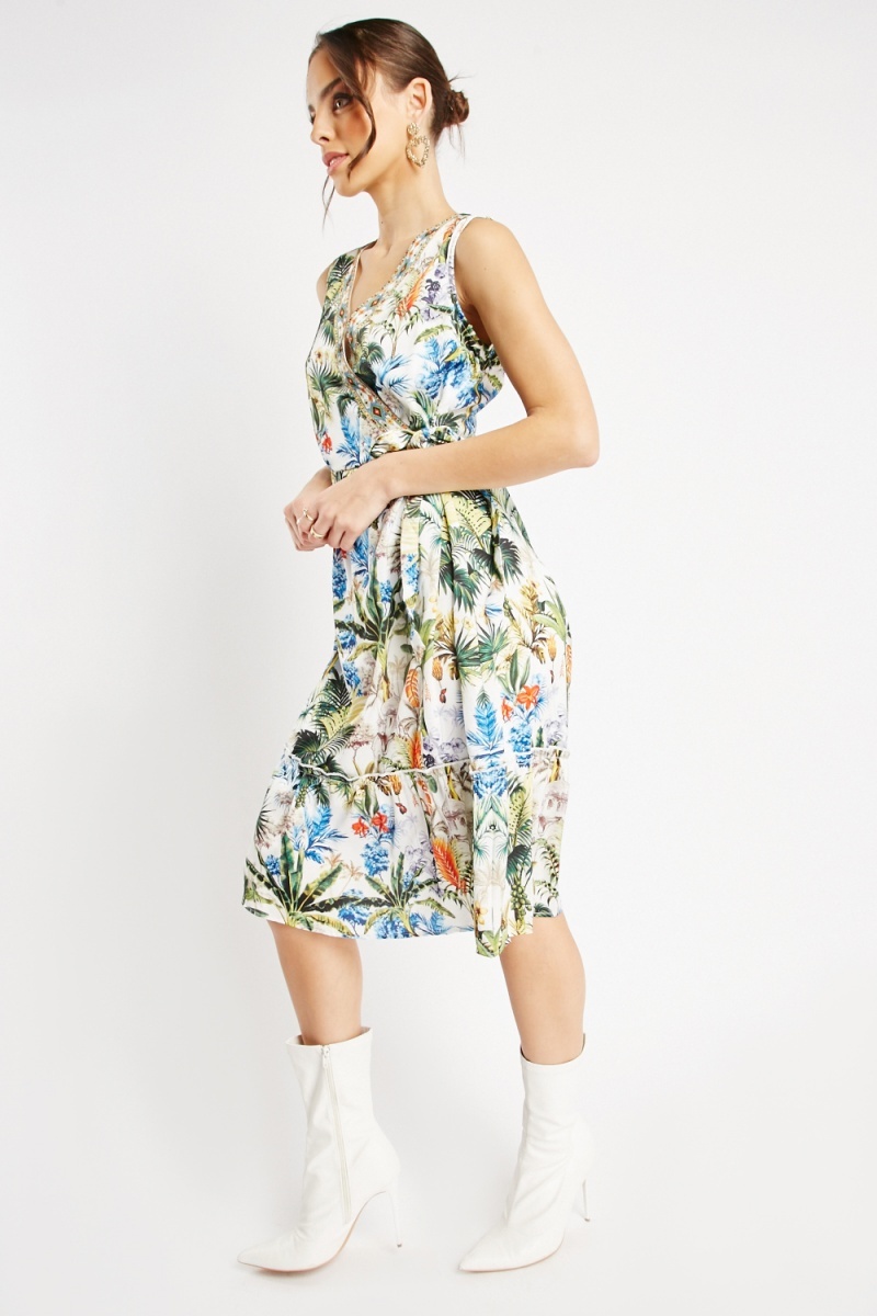 Midi tropical hot sale dress