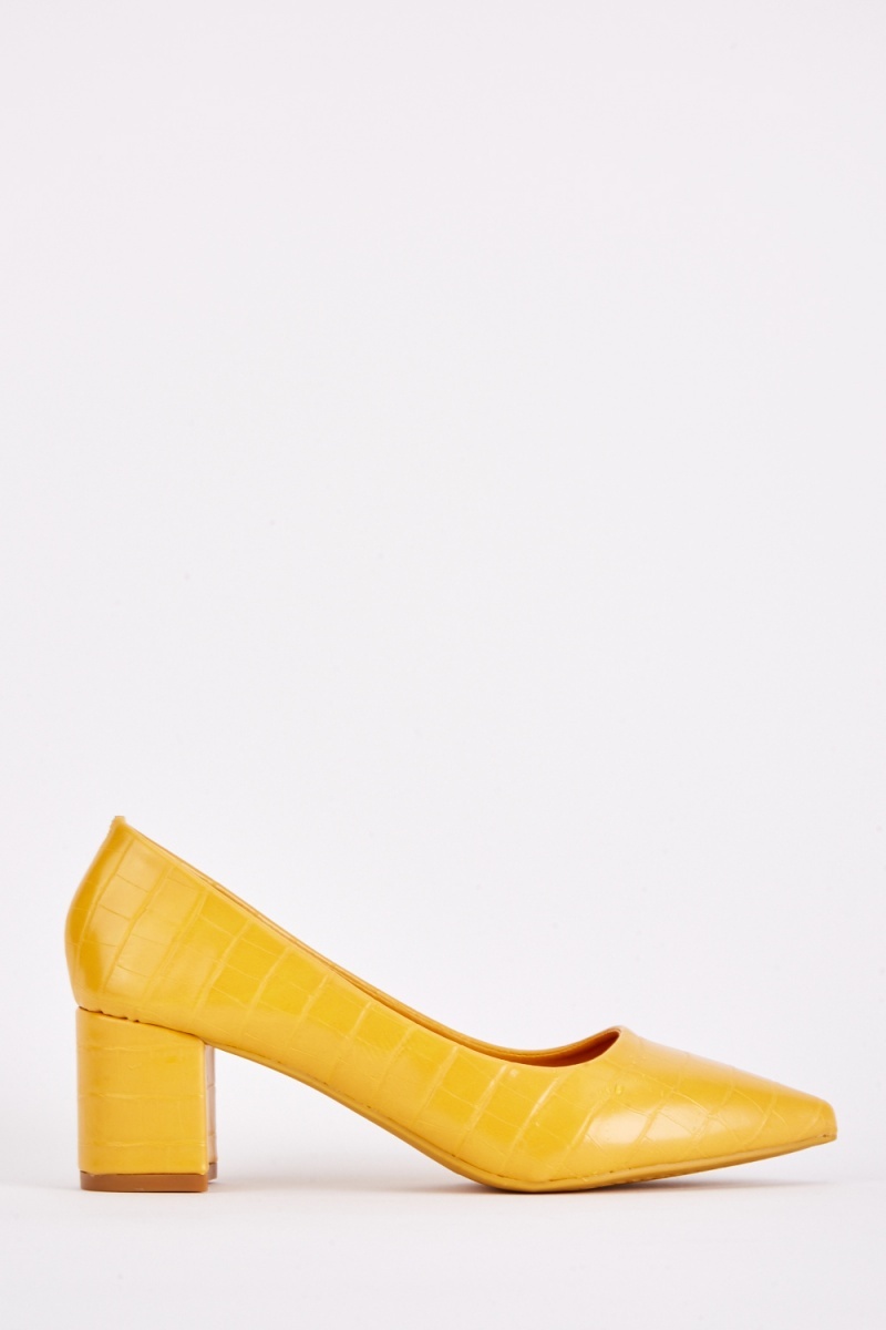 Yellow best sale croc heels