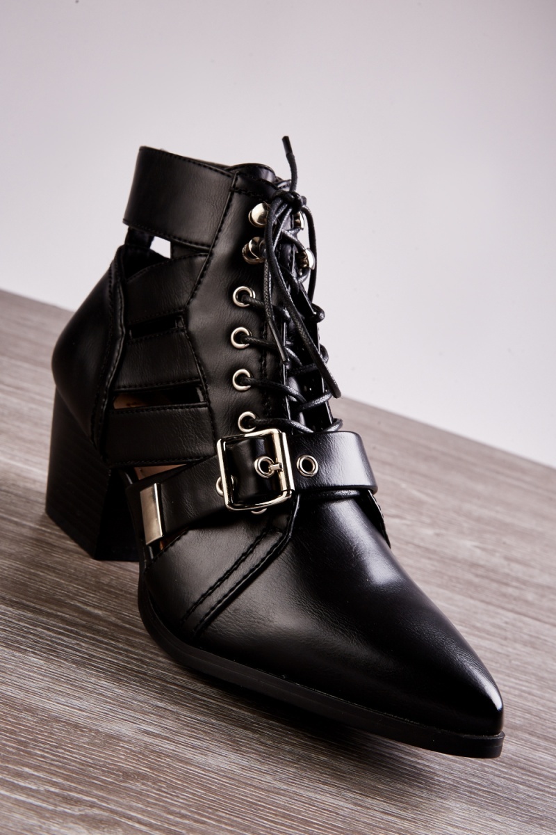 Cut Out Ankle Boots