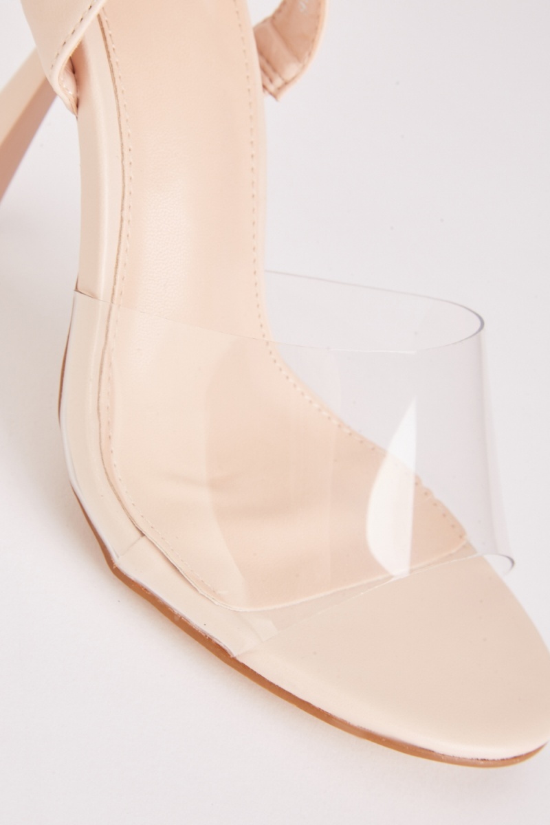 Women's Clear Block Heeled Sandals Peep Toe Transparent - Temu