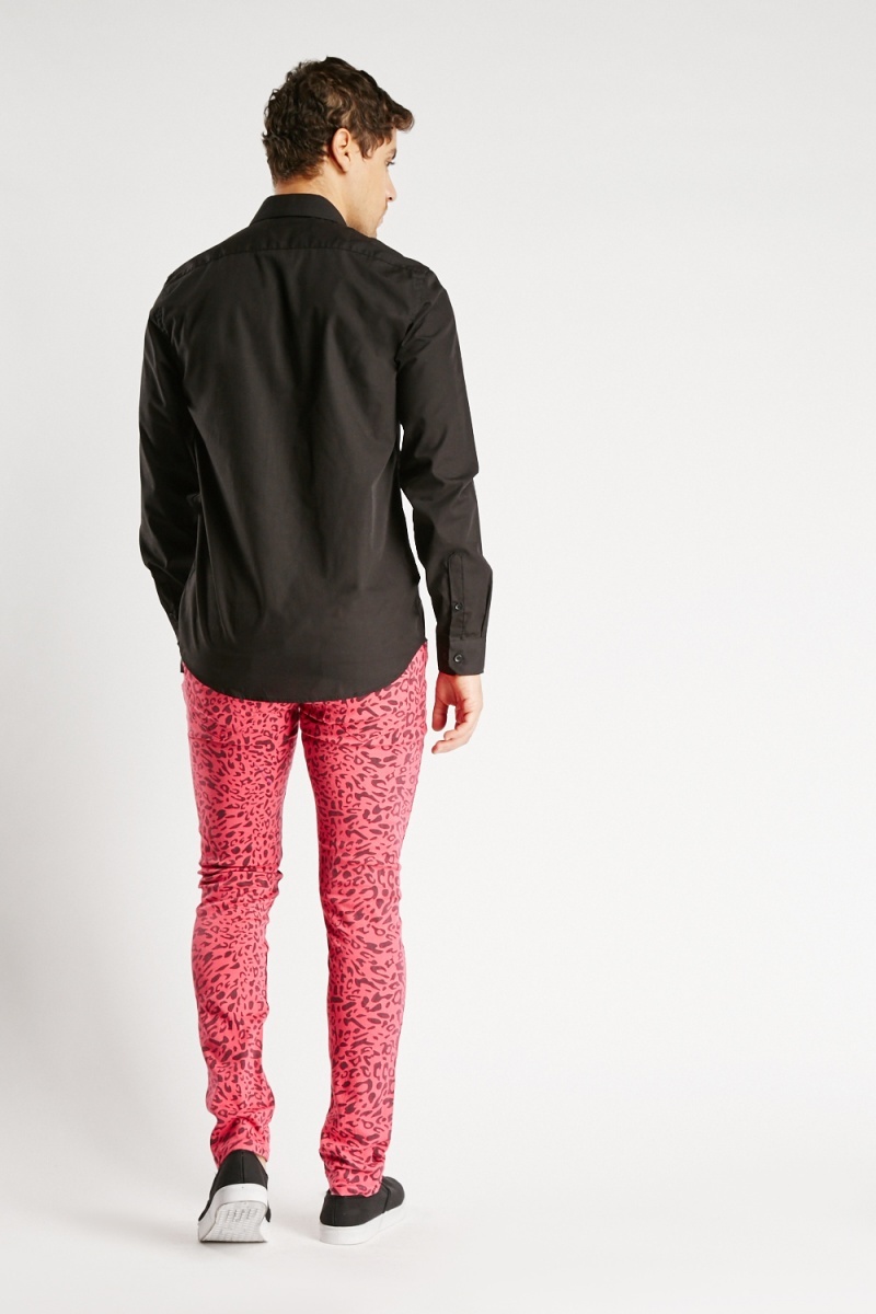 Criminal Damage Lace Insert Trousers - Black/Pink - Just $7