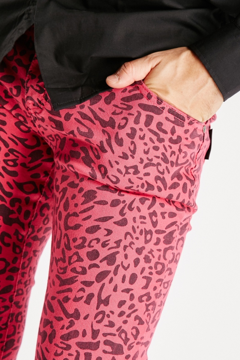 Leopard-print drill pants in Animal Print for | Dolce&Gabbana® US