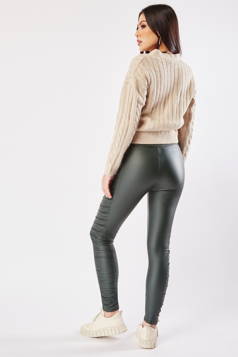 Faux Leather Legging - Plus Size Leather Clothing - See Rose Go – See ROSE  Go