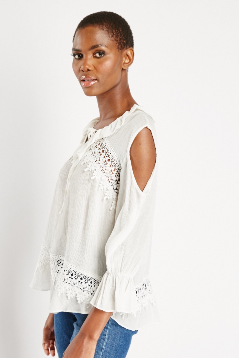 Crochet white hot sale blouse