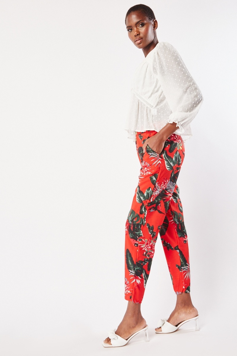 Chi Chi London Floral Trousers  Simply Be
