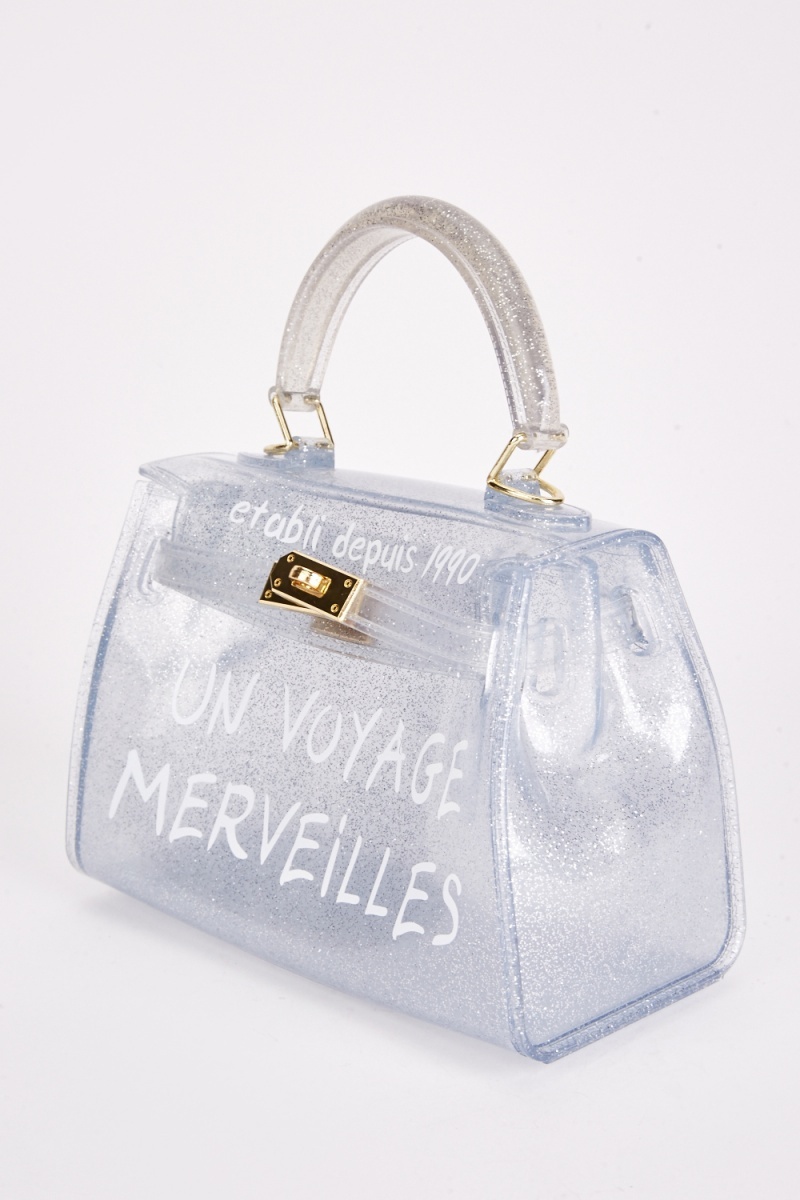 Printed Glitery Jelly Bag - 4 Colours - Just $7