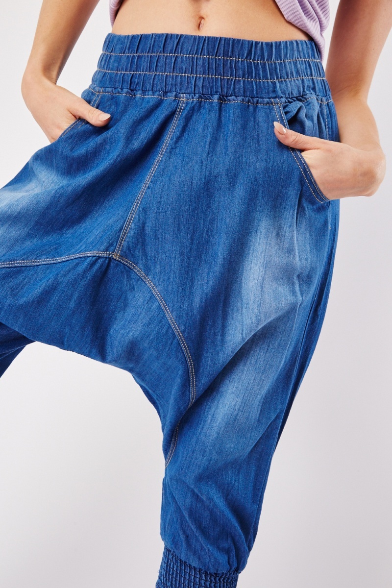 Men Denim Harem Pants Classic Style Low Crotch Jeans Hip Hop Street Dance  Trousers Plus Size Joggers Plus Size 5XL : Amazon.co.uk: Fashion
